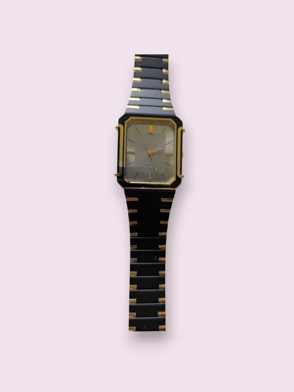 Black and Gold Women's Rectangular Quartz Watch/Battery needs replacing